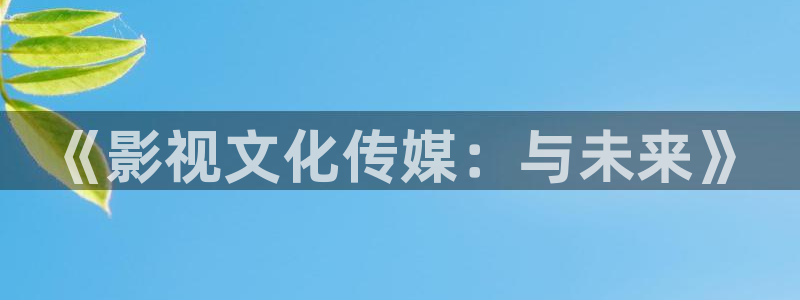 久久国外精品视频：《影视文化传媒：与未来》